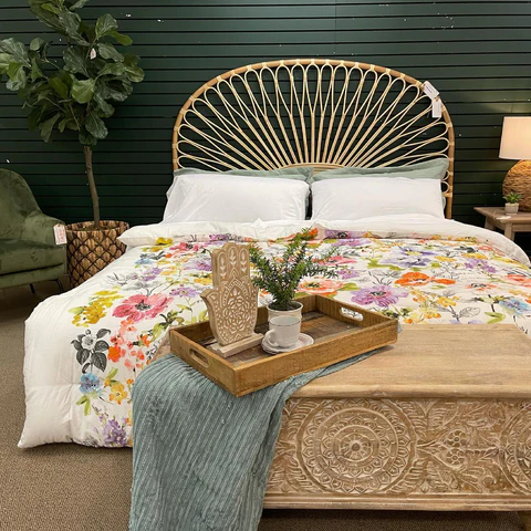 Rattan Headboard Bed - fantastic design